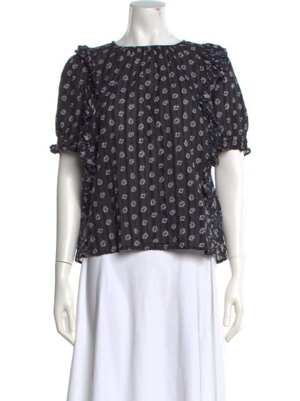 Ulla Johnson  Printed Scoop Neck Blouse